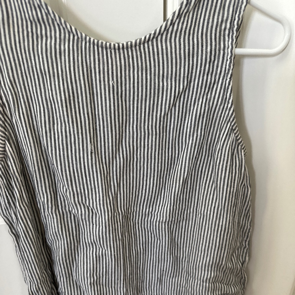 Blue and White Striped Tank